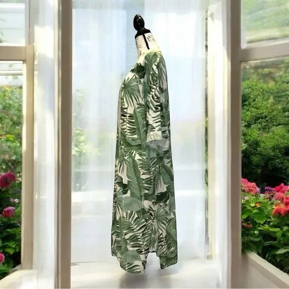 Ripcurl Waterfall Front Kimono Tropical Beach Cover Up Size Small - Picture 5 of 11